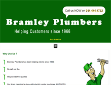Tablet Screenshot of bramleyplumbers.co.za